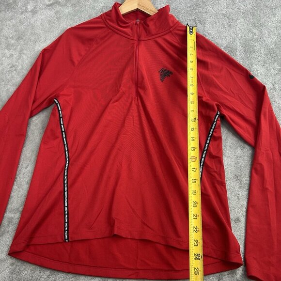 Nike Sweatshirt Womens Large Atlanta Falcons NFL 1/4 Zip Core Pullover Sweater - Picture 4 of 12